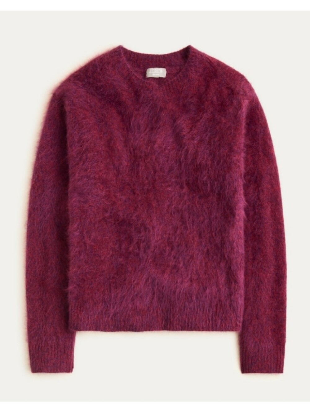 J.Crew Brushed Cashmere Marled Relaxed Crewneck Sweater - Picture 1 of 8